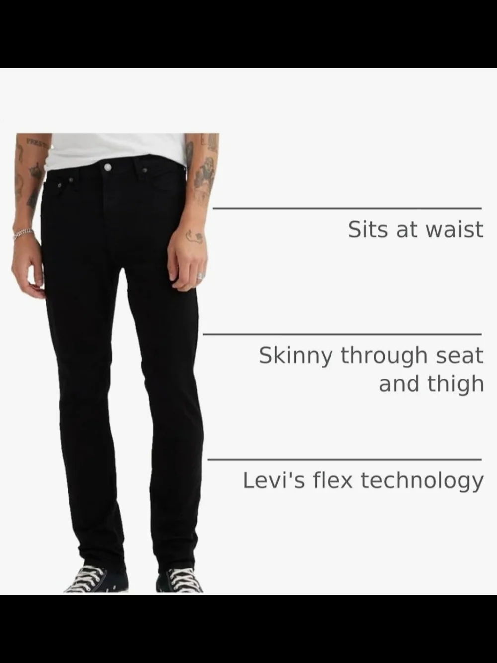 Levi's Men's Charcoal Skinny Jeans
